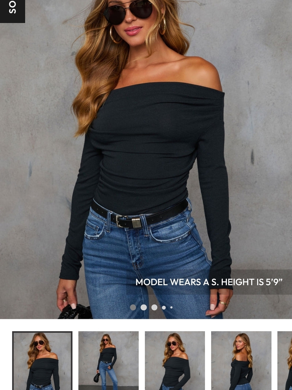 Vici Black Off-Shoulder Top